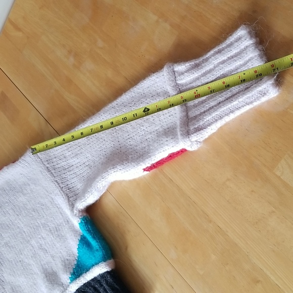 ZARA Color Blocking Design Half High Neck Sweater - Picture 8 of 9